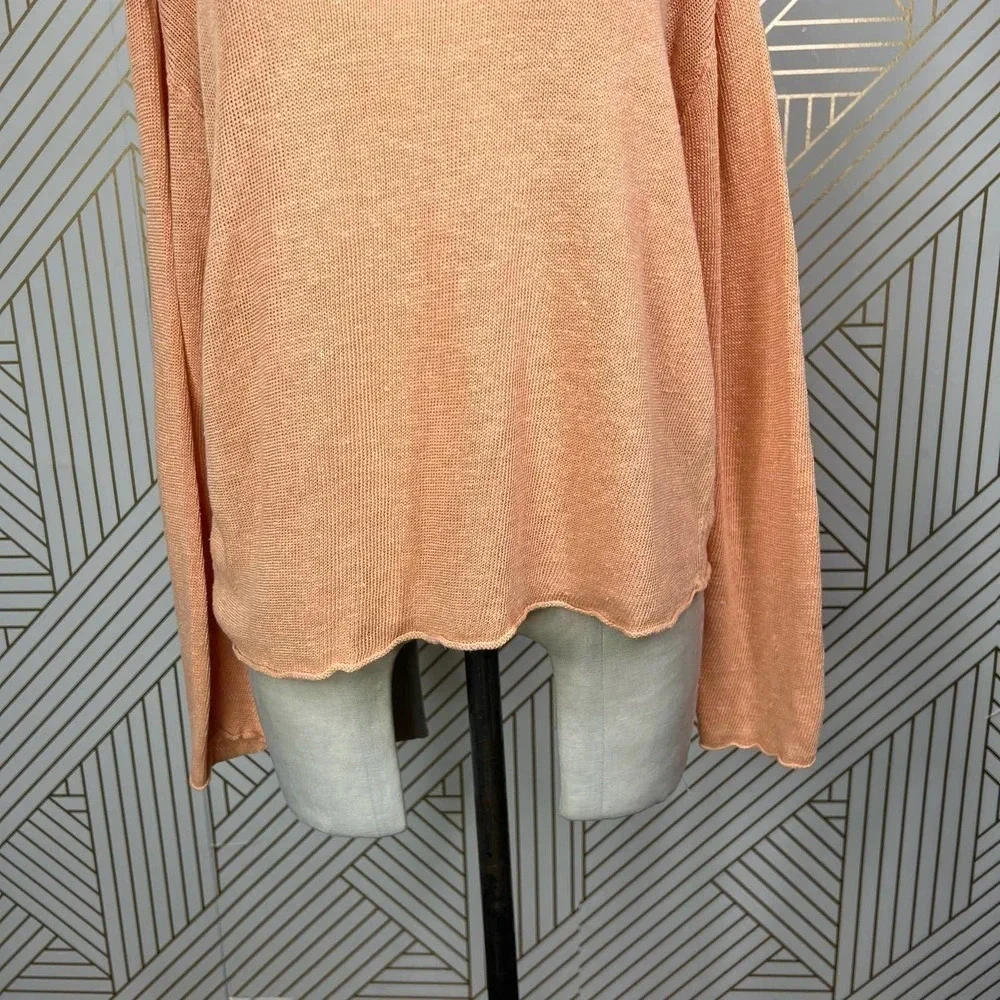 Eileen‎ Fisher Vintage 100% Linen Sweater in Orange Size US Large